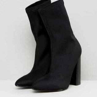 High Heeled Sock Boots
